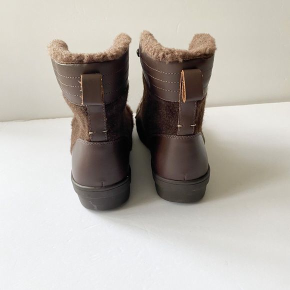 Spenco Brown Winter Lined Laced-Up Ankle Boots - Picture 3 of 5